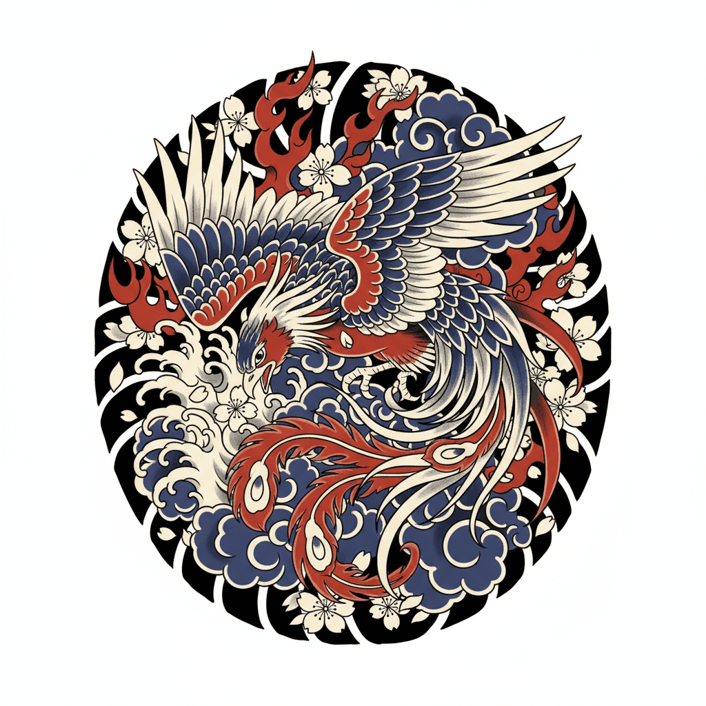 Japanese Irezumi tattoo flash design 89