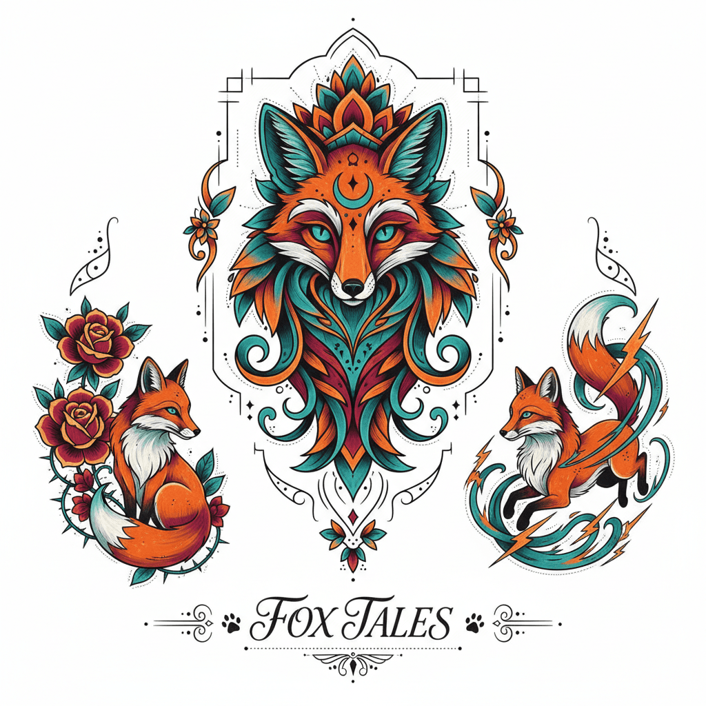 Neo-Traditional tattoo flash design 7