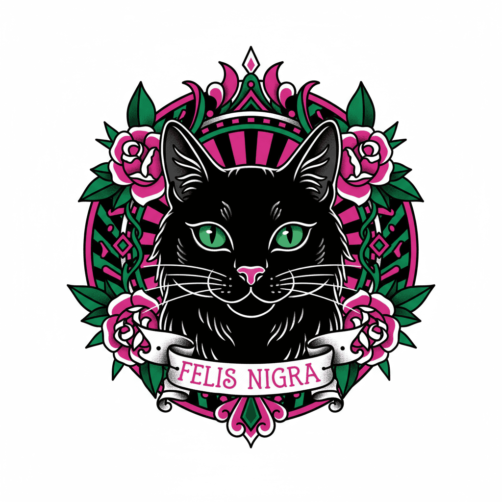 Neo-Traditional tattoo flash design 108