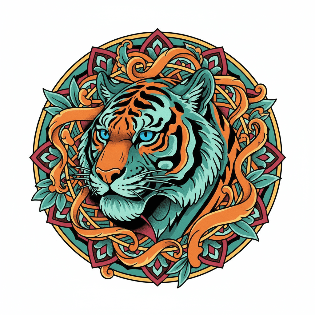 Neo-Traditional tattoo flash design 16