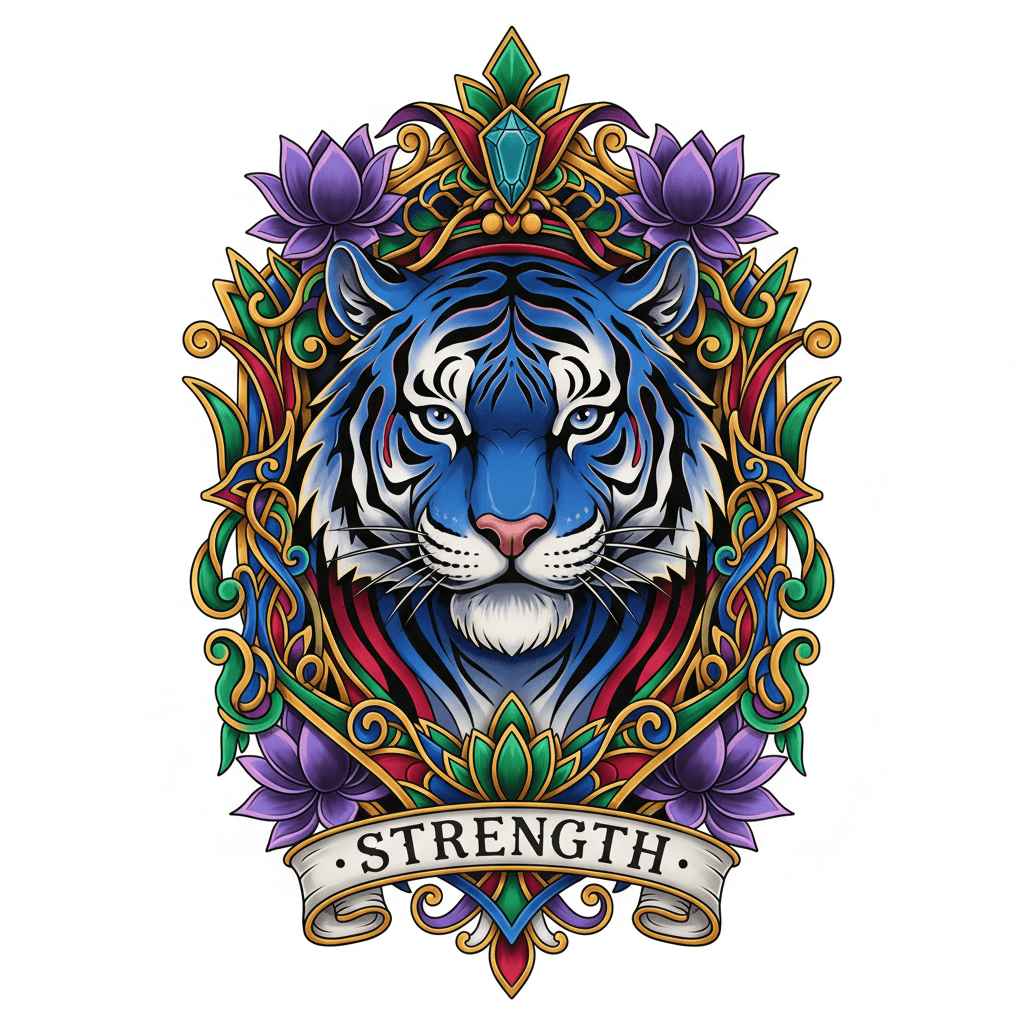 Neo-Traditional tattoo flash design 17