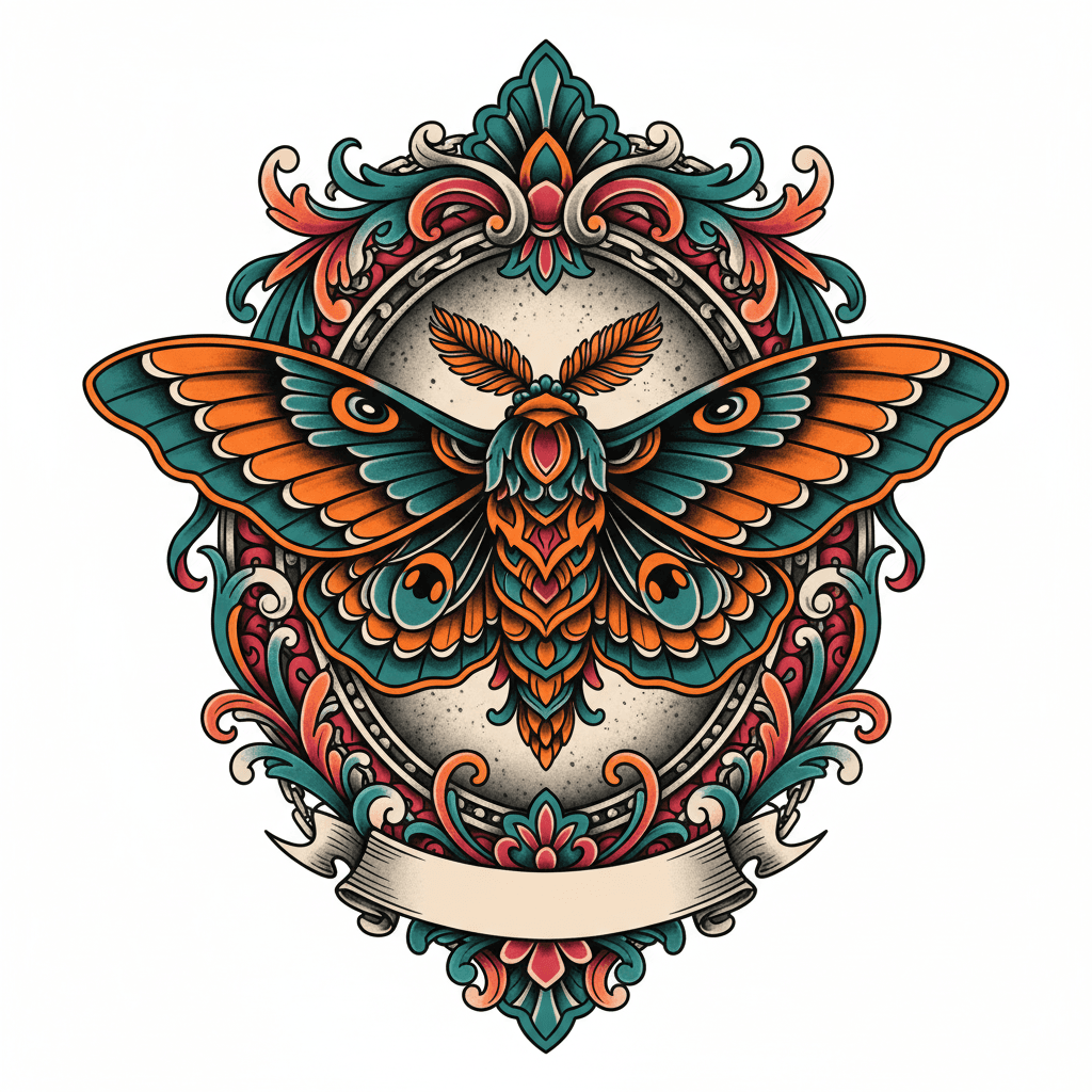 Neo-Traditional tattoo flash design 31