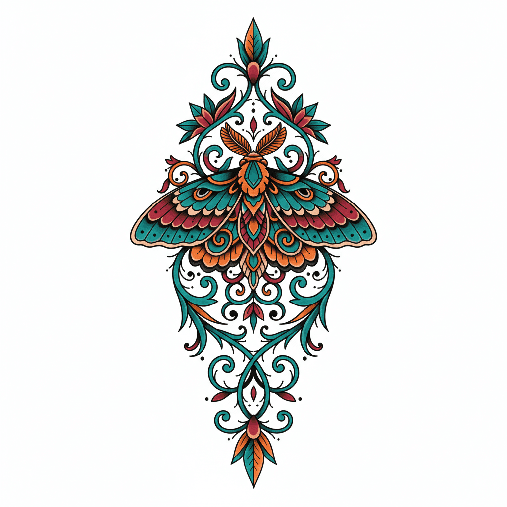 Neo-Traditional tattoo flash design 34