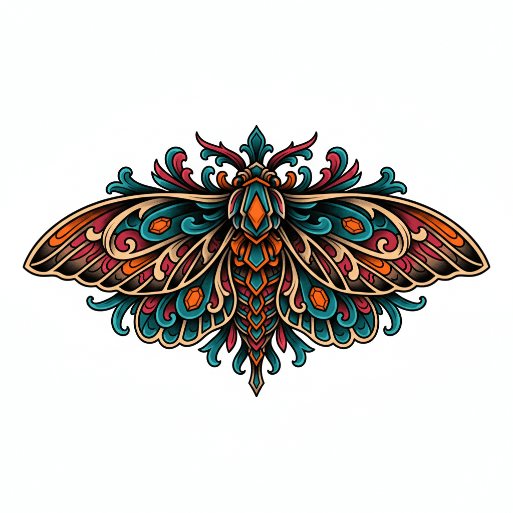 Moth tattoo design 1