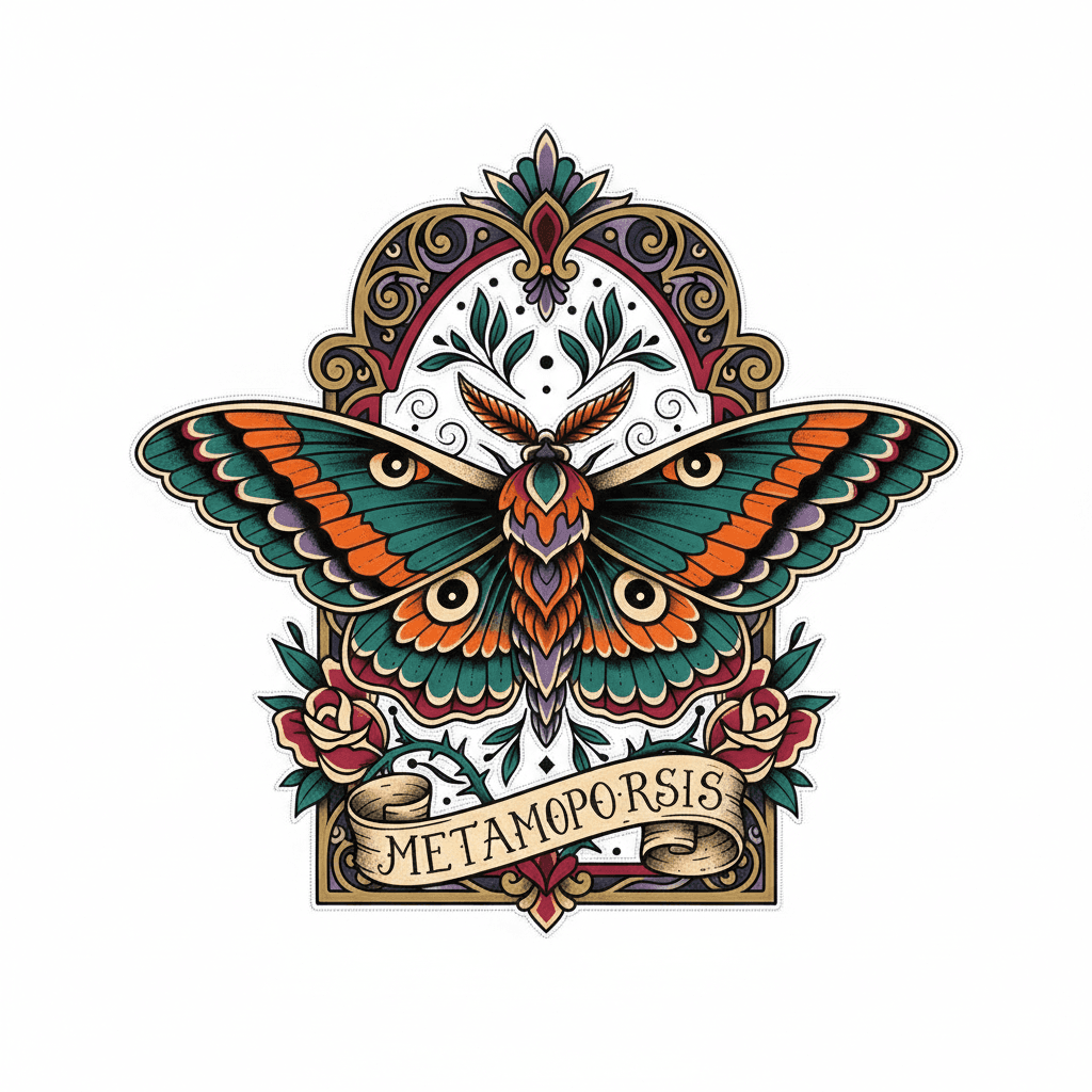 Moth tattoo design 6