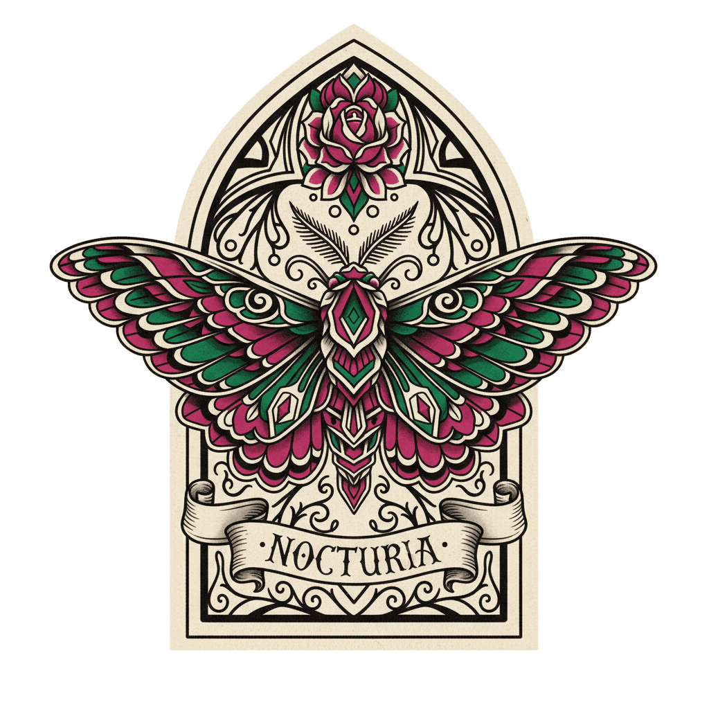 Moth tattoo design 5