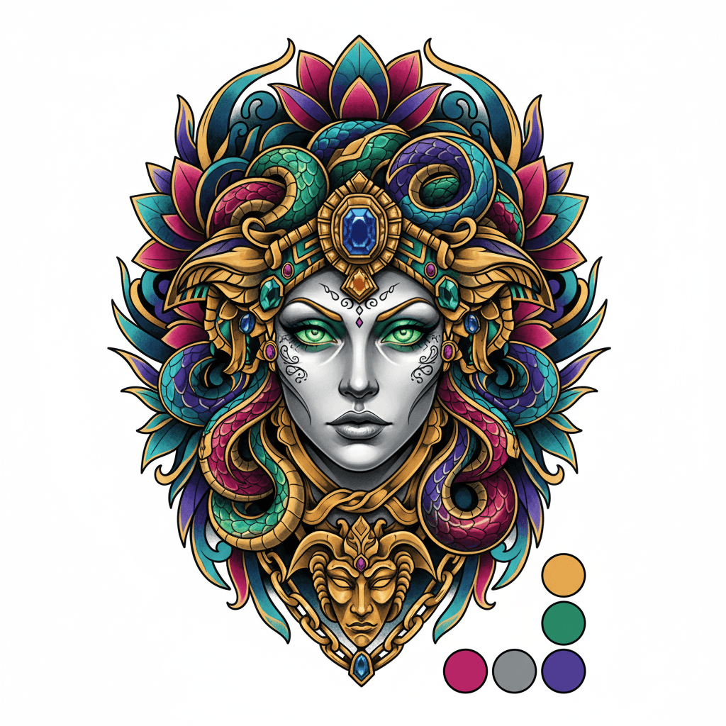 Medusa tattoo design 4