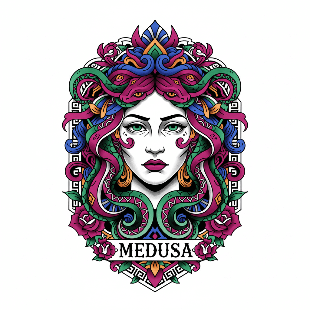Medusa tattoo design 9