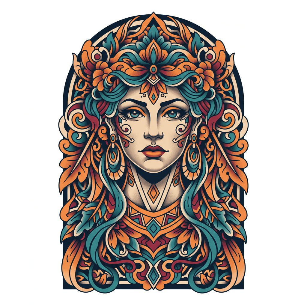 Medusa tattoo design 1