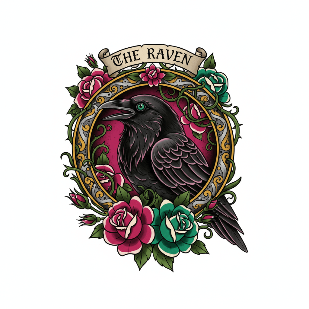 Neo-Traditional tattoo flash design 63