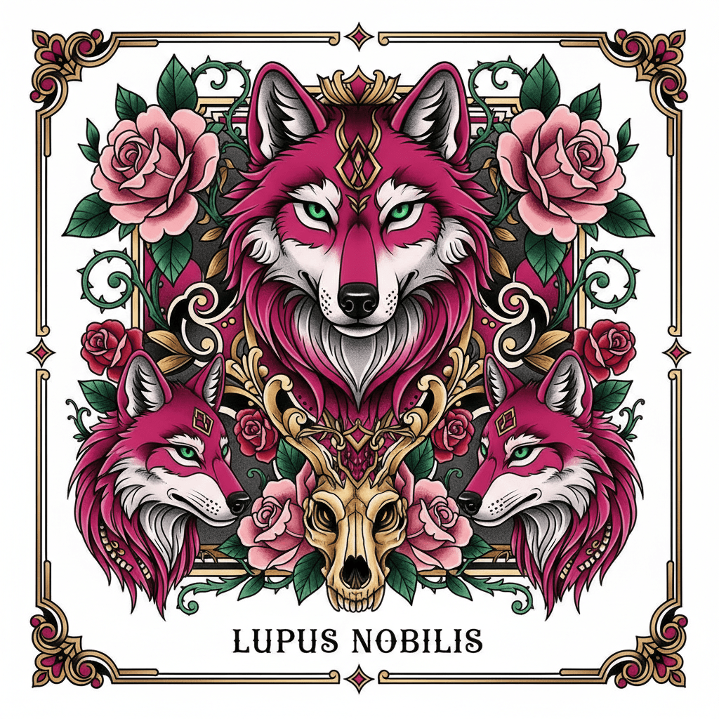 Neo-Traditional tattoo flash design 99