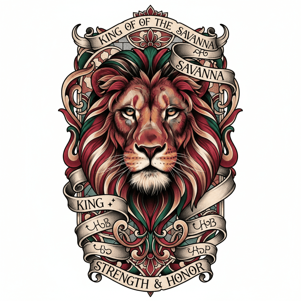 Realism tattoo flash design 9