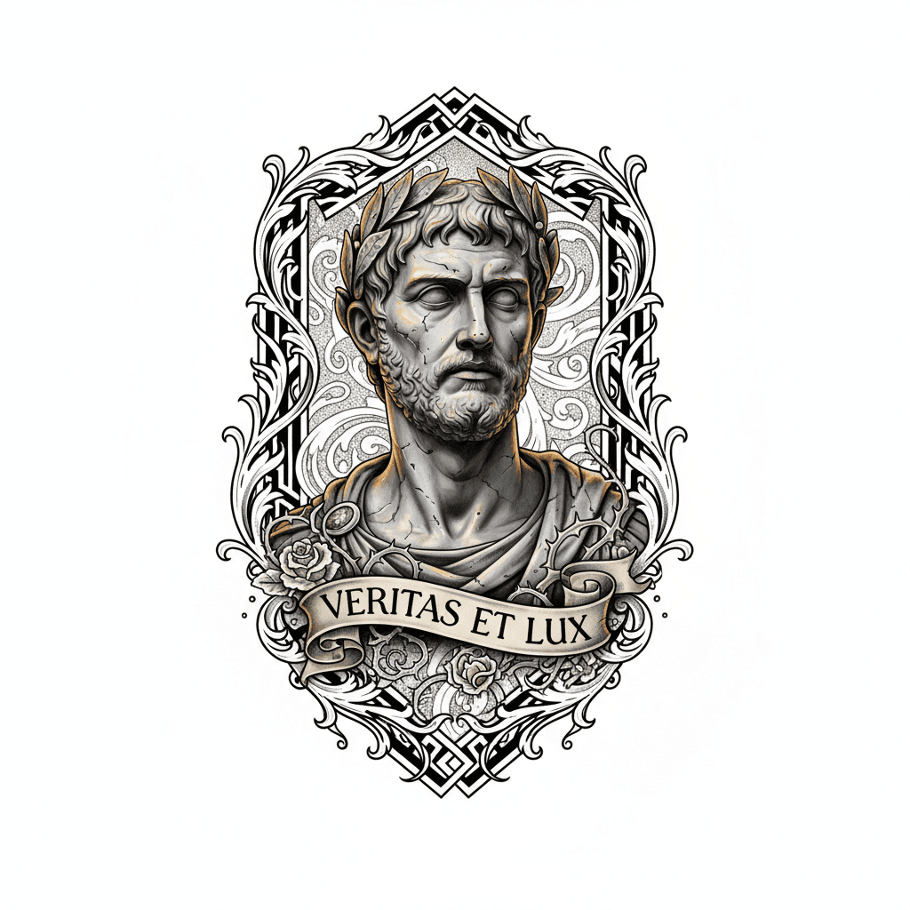 Realism tattoo flash design 112