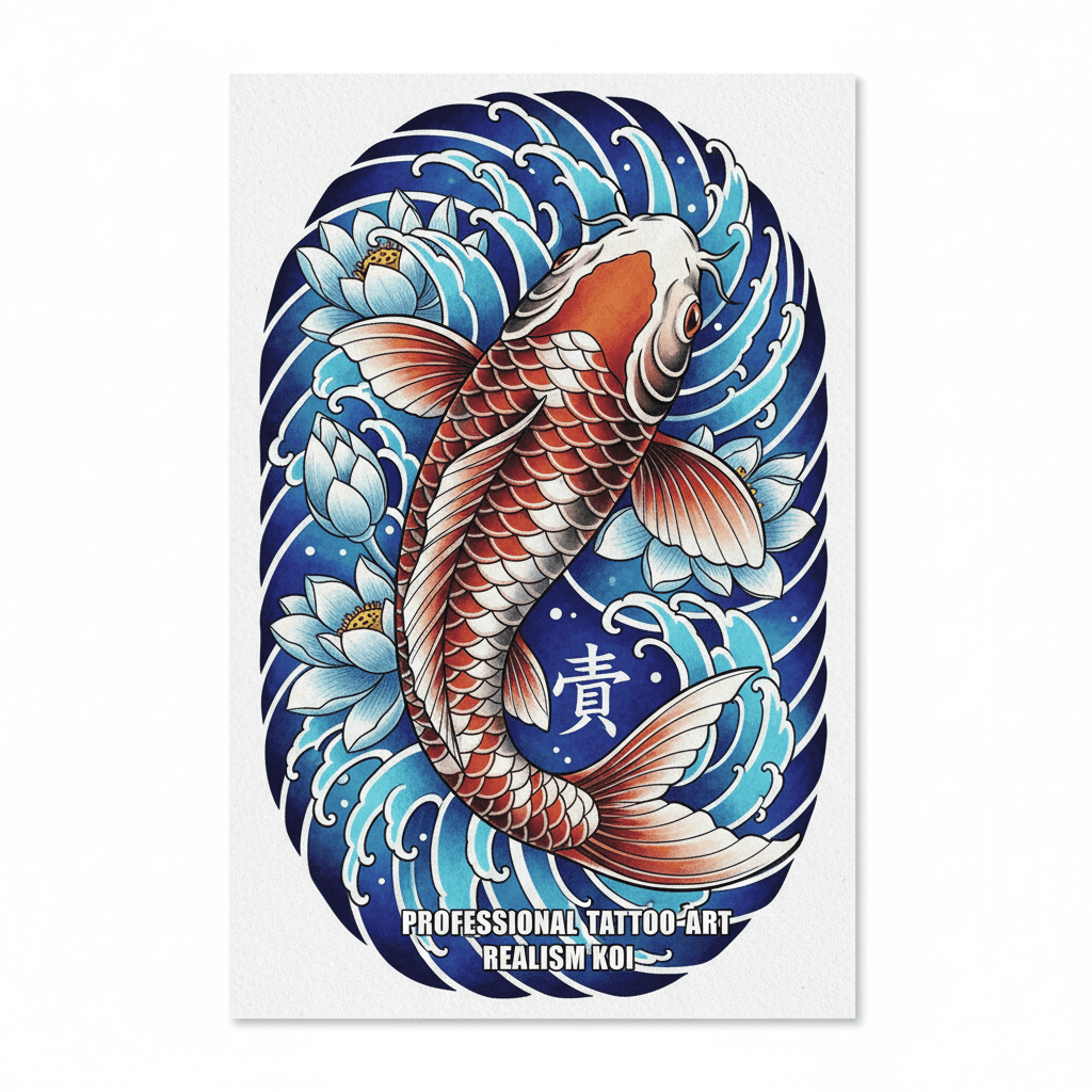 Realism tattoo flash design 122