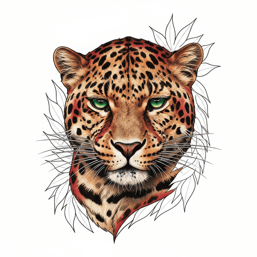 Realism tattoo flash design 138
