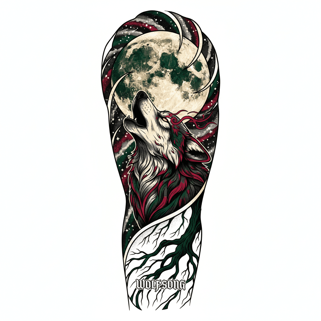 Realism tattoo flash design 36