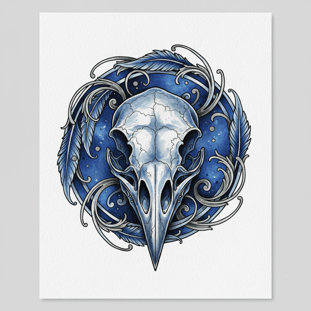 Memento mori tattoo design 3