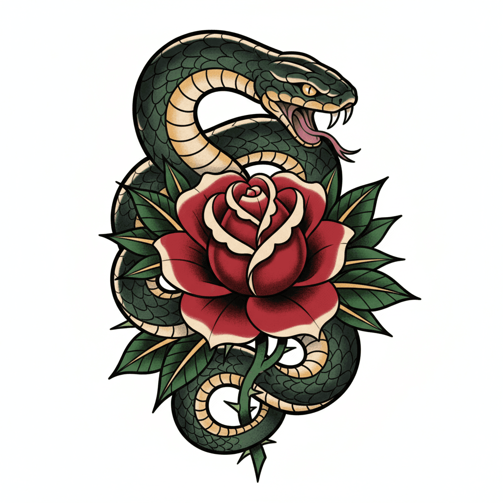 Realism tattoo flash design 63