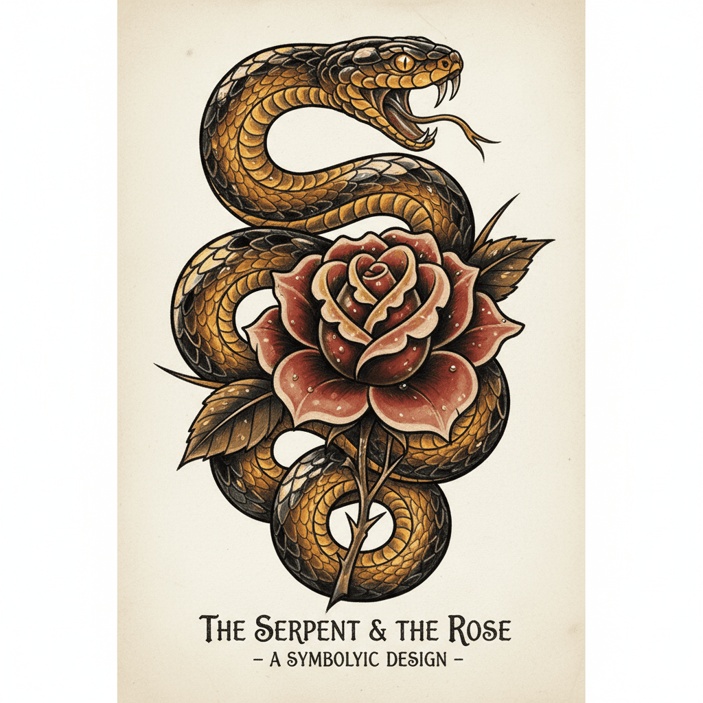 Realism tattoo flash design 67