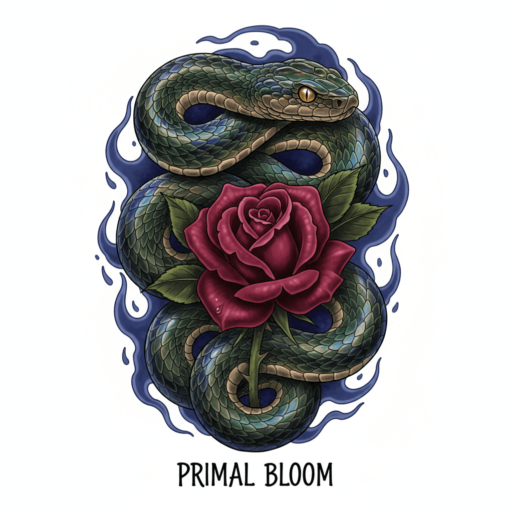 Realism tattoo flash design 68