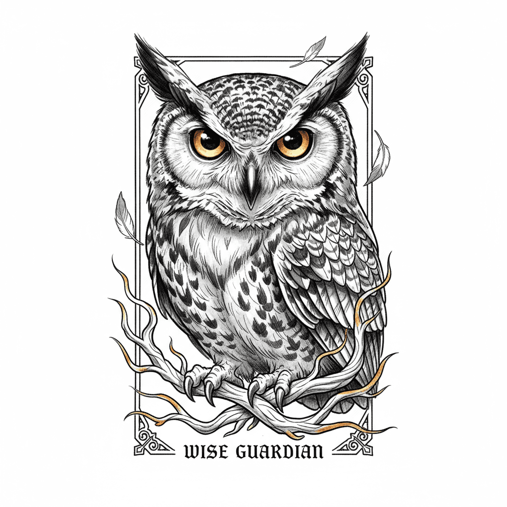 Realism tattoo flash design 94