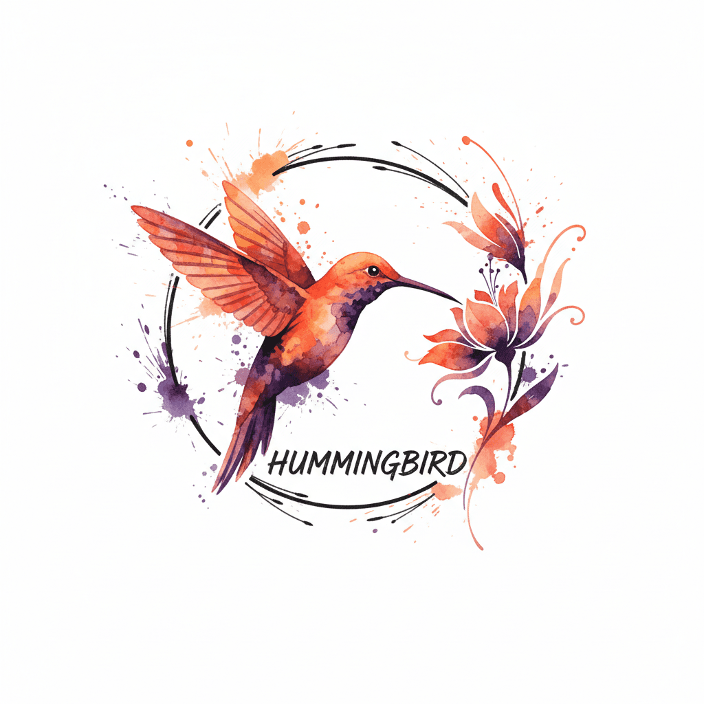 Watercolor tattoo flash design 53