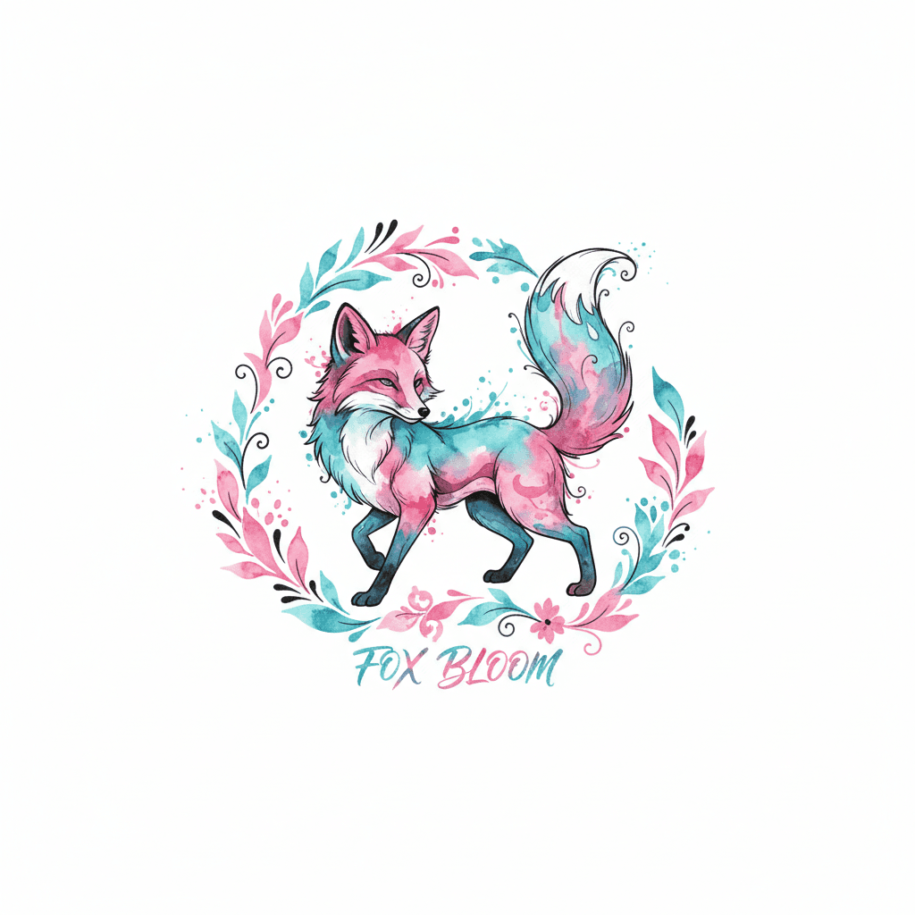 Watercolor tattoo flash design 67